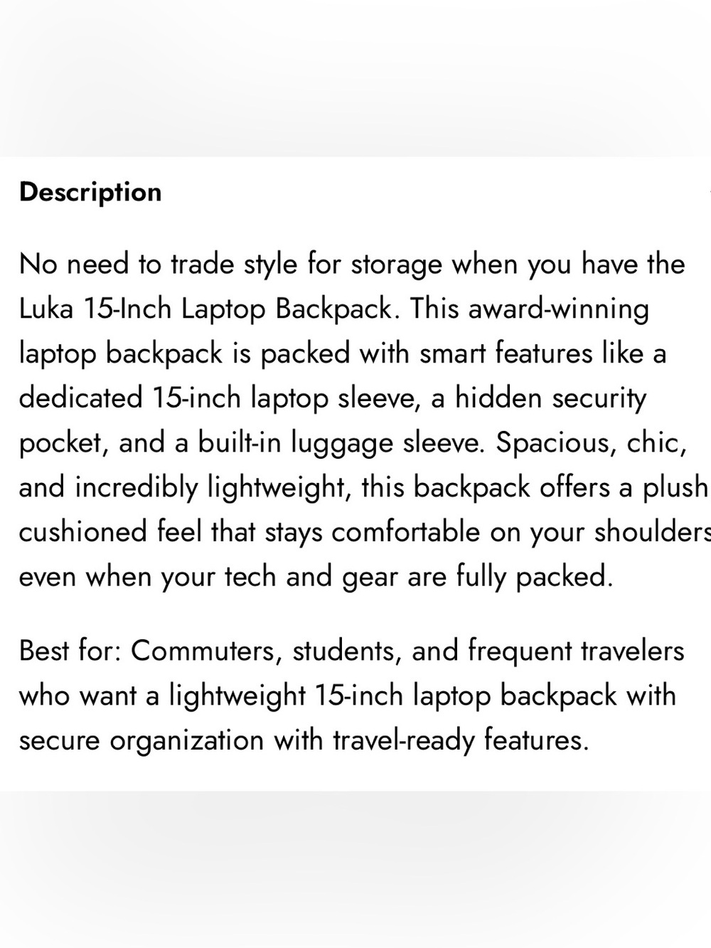 CALPAK Luka 15” laptop backpack, walnut - Picture 6 of 10